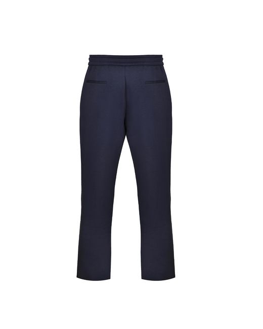 DAVID WEJ Blue Enzo Cotton Loose Fit Trouser for men