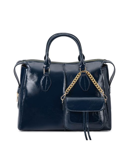 Mkf Collection - J'omor Blue Yareli Tote Bag With Mini Bag- Two-Piece Set