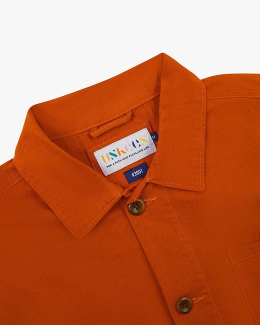 Uskees Orange Overshirt for men