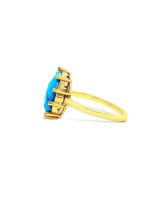 GEM BAZAAR Blue Crown Ring