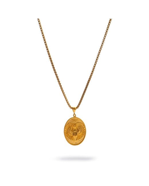 Ebru Jewelry Metallic Eternal Scarab Guardian Medallion Necklace