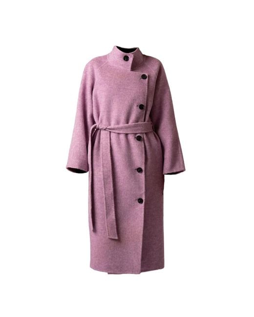 Maui X Lolita Purple Carrie Rose Wool Cashmere Coat