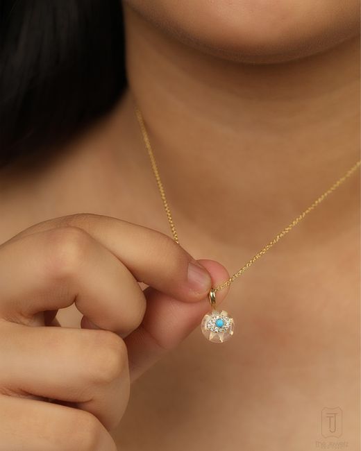 The Jewelz Metallic Ocean Bloom' & Rose Quartz Necklace