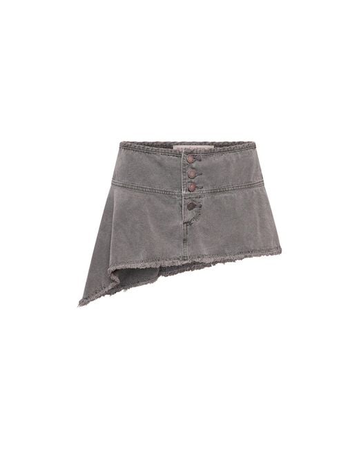 Love and Nostalgia Gray Little Shortie Asymmetrical Skirt