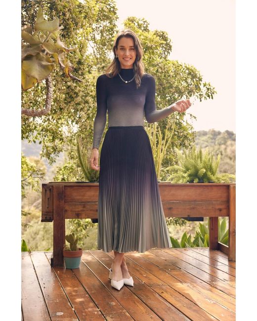 Wild Cosmos Blue Kate Ombre Honeycomb Top