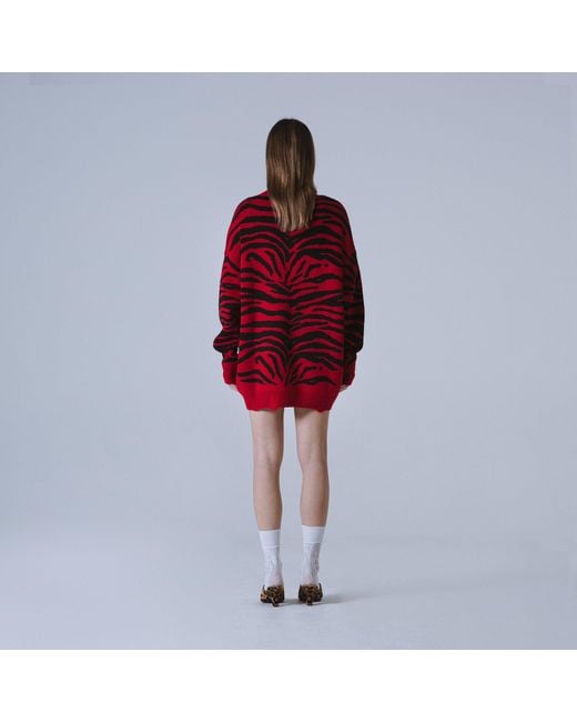 SVETA Milano Red Georgia Merino Wool Cardigan