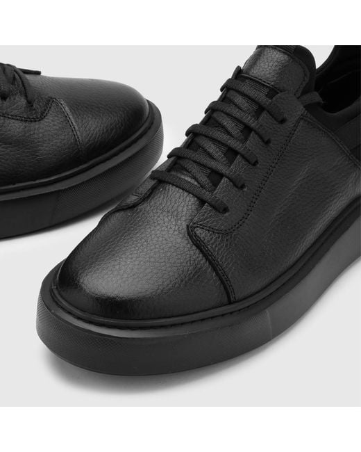 Ilvi Black Nigora Floater Leather Sneaker for men