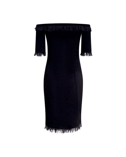 Why Mary Blue Raise The Bar Boat Neck Velvet Dress