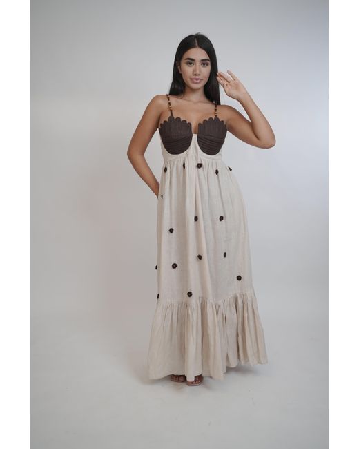 Muda Clothing Fz Llc Natural Neutrals Coco Linen Dress