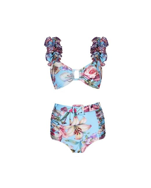 Nur Karaata Blue Lily Blu Bikini Set