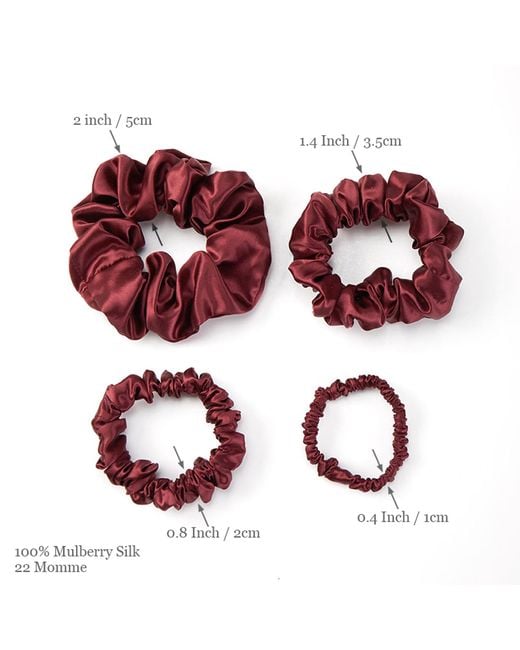 Soft Strokes Silk Blue Pure Mulberry Silk Regular Scrunchie Set Of Ten