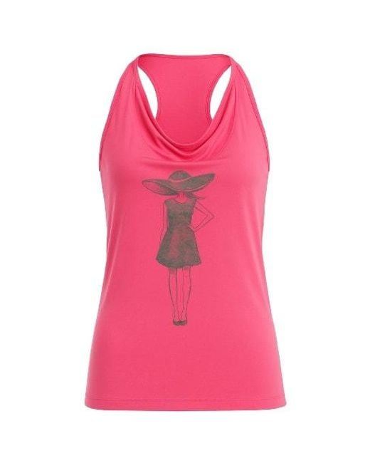 Conquista Pink Racer Back Top