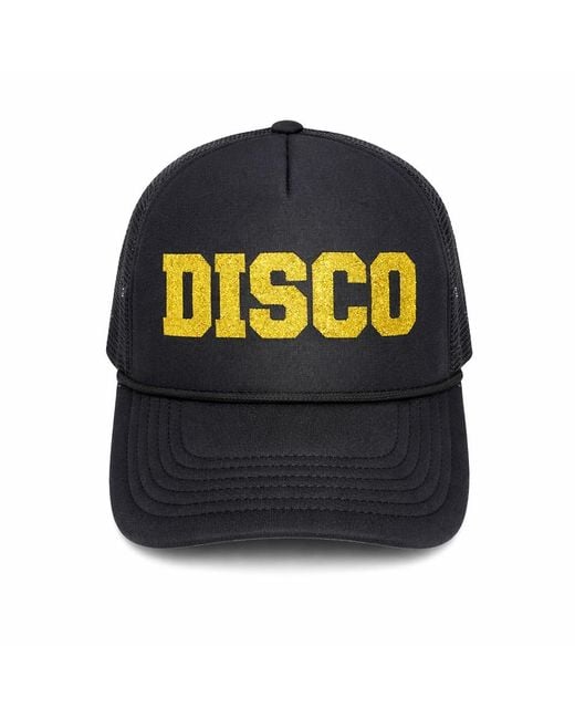Julia Clancey Black Disco Glitter Chacha Trucker Cap