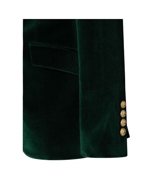 The Extreme Collection Green Velvet Blazer Oliva