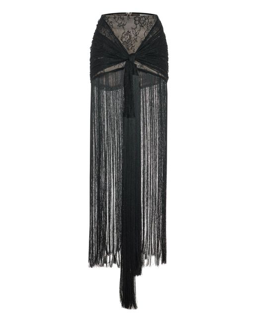 Maison sél Black Mini Tènebrè Skirt –