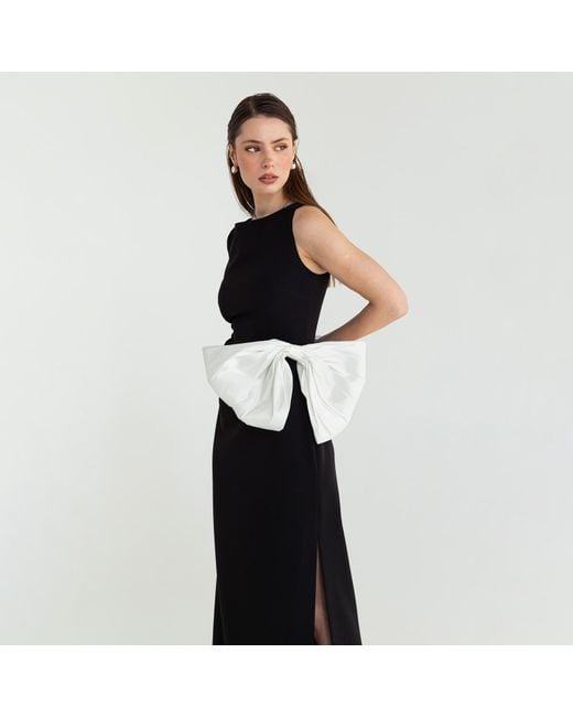 MOOS STUDIO Black Bow Dress