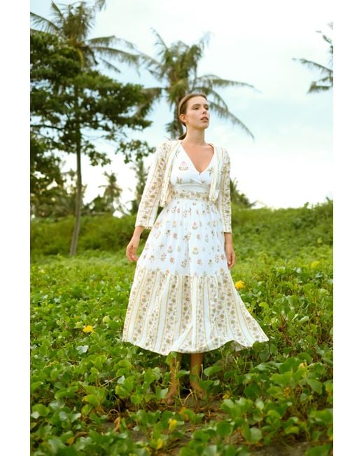 Em & Shi White Apothecary Dress With Overlay Jacket