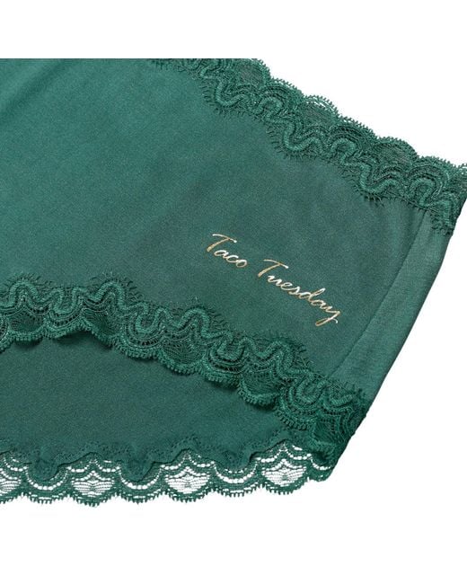 Uwila Warrior Green Soft Silk Days Of The Week Briefs Taco Tuesday- Smoke Pine