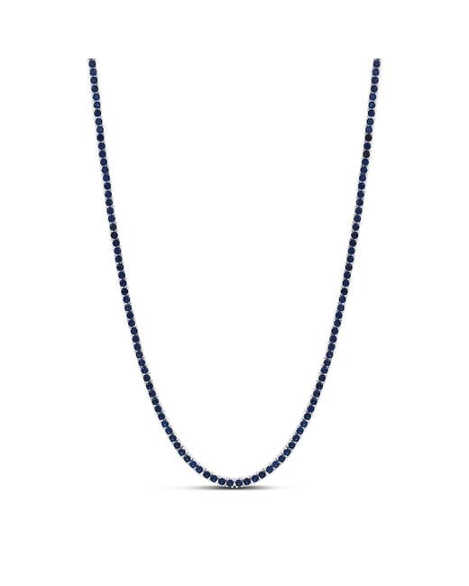 SHYMI Metallic Classic Sapphire Two Mm Tennis Necklace