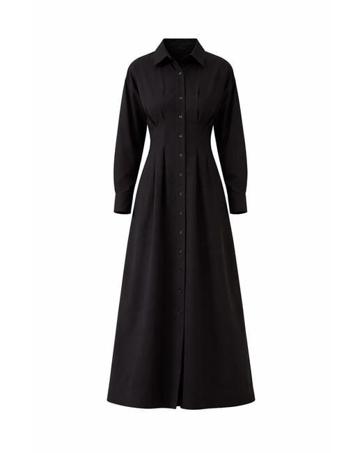Exquise Black Fitted Waist Shirt Billie Dress –