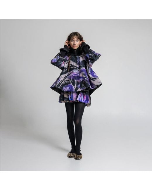 ARTISTA Blue Queeny Puffy Printed Jacket