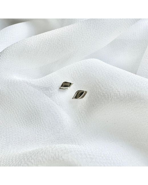 Lustre & Love White Thalia Mini Stud Earrings