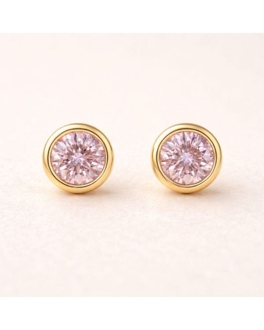 Lily Flo Jewellery Pink Aurora Sapphire Solitaire Necklace