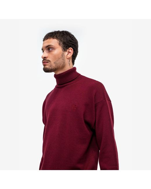 PLACE OF ELMS Purple Barolo Turtleneck Sweater for men