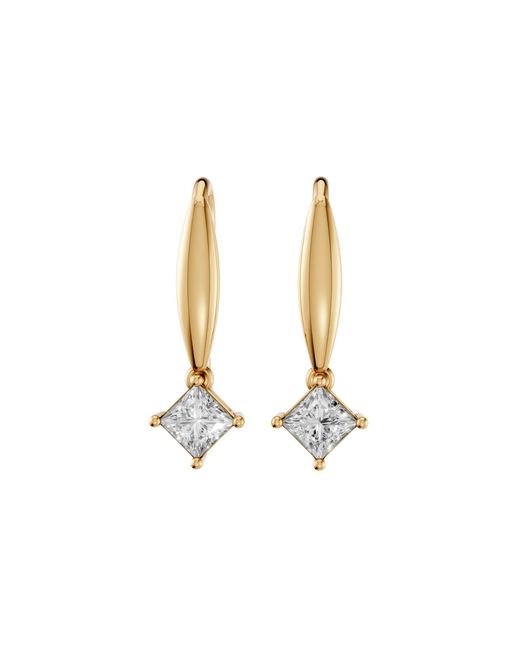 Aya Fine Jewelry Metallic Princess Cut Luxury Lab Diamond Earrings