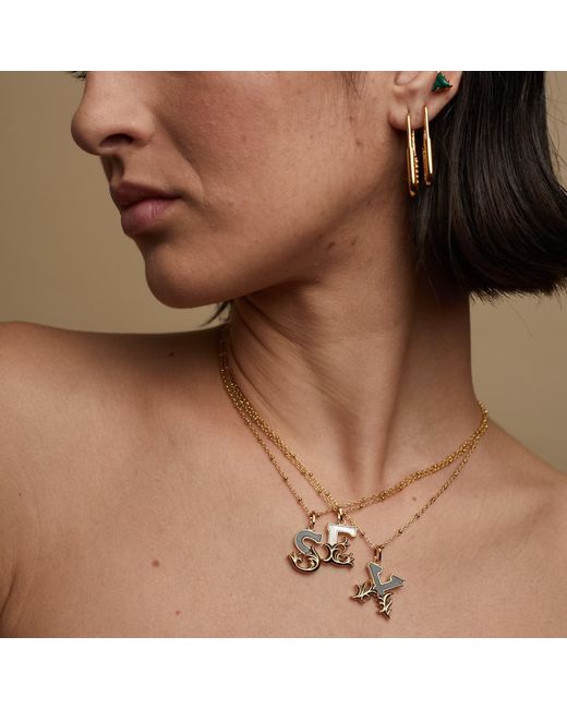 Kasun Metallic Plated Z Initial Necklace With Mother Of Pearl