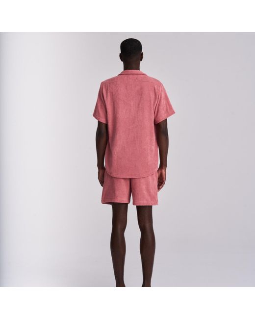 Little Mariner Red Dusty Rose Terry's Shorts for men