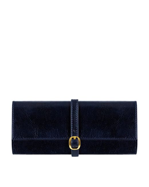 Time Resistance Blue Leather Jewelry Case