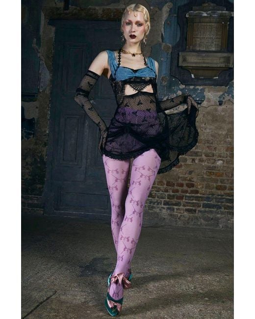Natalia Petruch Gray Mystic Rabbits Tights
