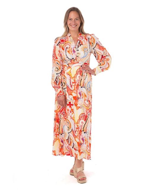 Franchetti Bond Red Tomassa Paisley Occasion Dress