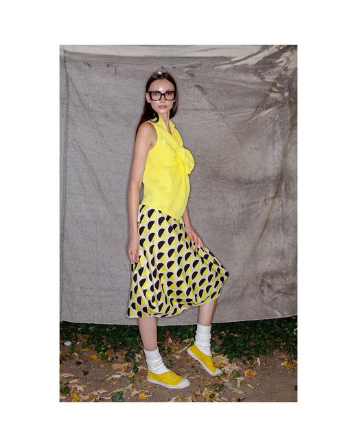 Bianca Popp Yellow Wrapped Skirt