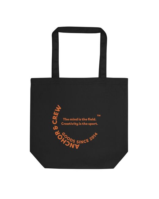 Anchor and Crew Black Creativity Is The Sport Creative Standard Recycled Cotton Tote Bag for men