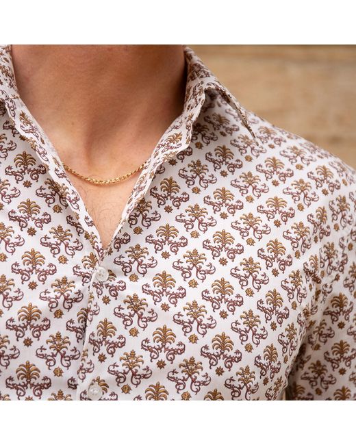 Maurice Saxe Pink Crest Shirt for men