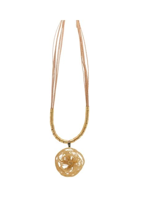 Nart Nature Making Art Metallic The Rose Hand Twisted Wire Necklace
