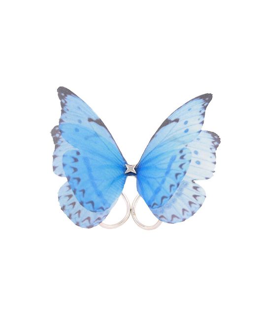 Oana Savu Blue Sky Adjustable Butterfly Ring Sterling Bridal Something Accessories