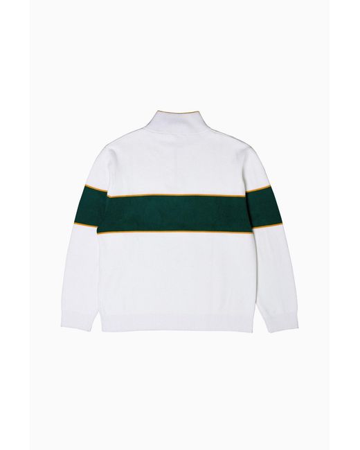 FELLA SWIM Green Boris Quarter-Zip Sweater for men