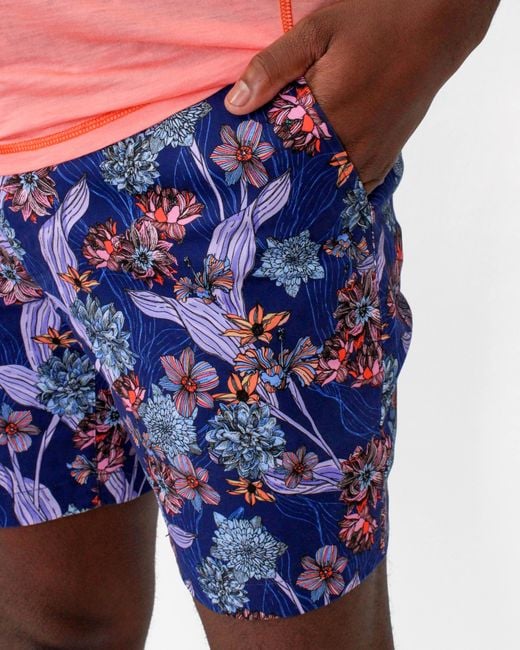 Lords of Harlech Blue John Ocean Floral Shorts for men