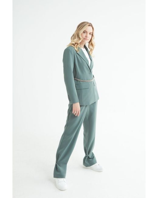 SECTION 101 Blue Lainey Blazer- Dusty Jade