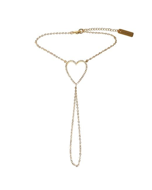 Studio Baloge White Coeur Hand Chain