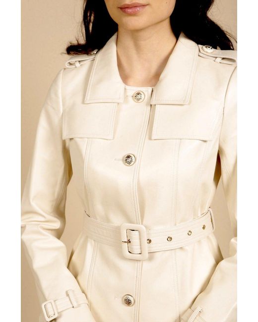 Santinni Natural Neutrals Bardot 100% Leather Jacket