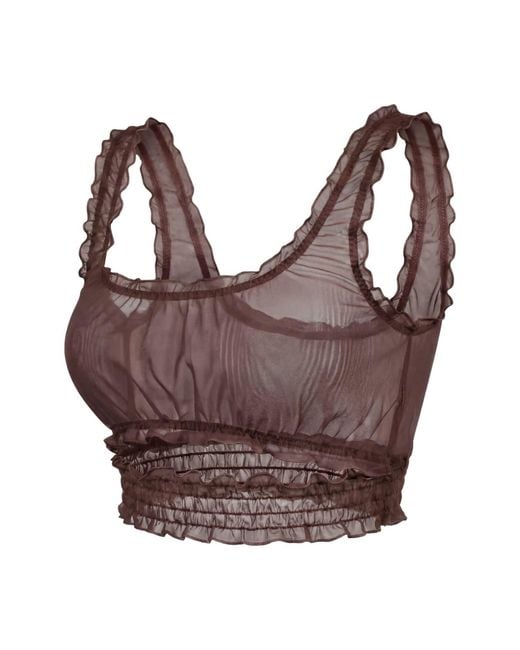 Alevy Studios Brown The Ruffle Bra