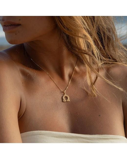 Karma and Luck Metallic Infinite Balance Omega Necklace