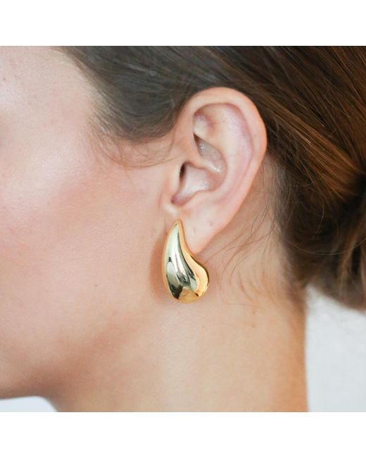 Miss Cecilia Metallic Teardrop Ear Studs