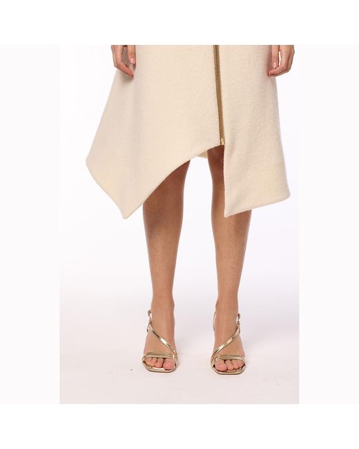 F.j.k by Farah Kadhimi Natural Emily The Ivory High Waisted Flirty Skirt