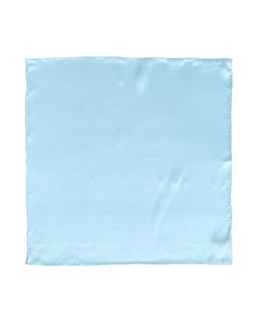 Lost Pattern Blue Dapper Fold Silk Pocket Square for men
