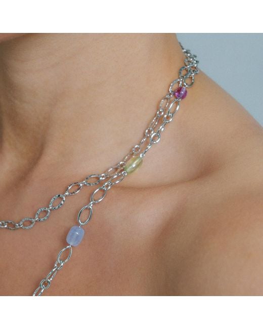 Onia Metallic Drop Chain Choker